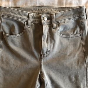 AEO Super High Rise Jeggings - Grey